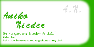 aniko nieder business card